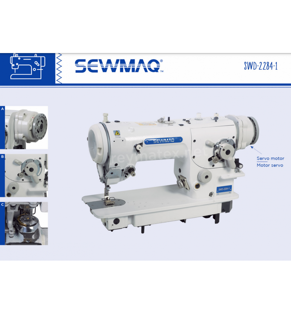 Máquina de coser industrial de la puntada recta de la máquina de coser,  motor servo